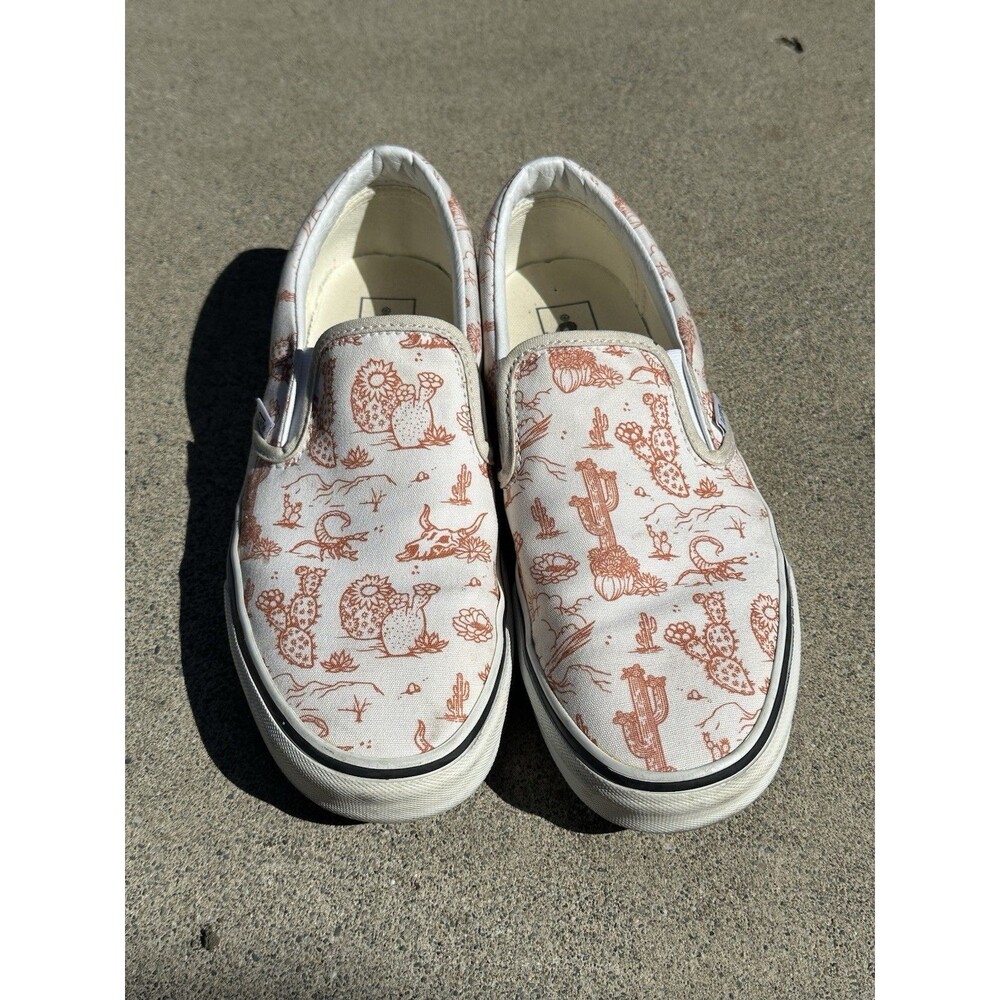 Vans Women’s Desert Vibes Turtle Dove Canvas Slip-On White Shoes Size 11 Western